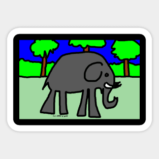 Mervyn the Elephant Adventurer Sticker